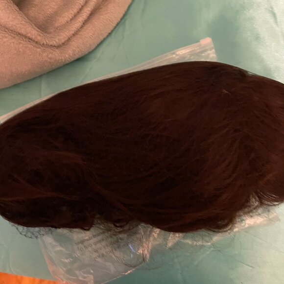 MapofBeauty Daily Use Side Bangs Medium Curly Wig (Dark Brown) - Picture 4 of 4